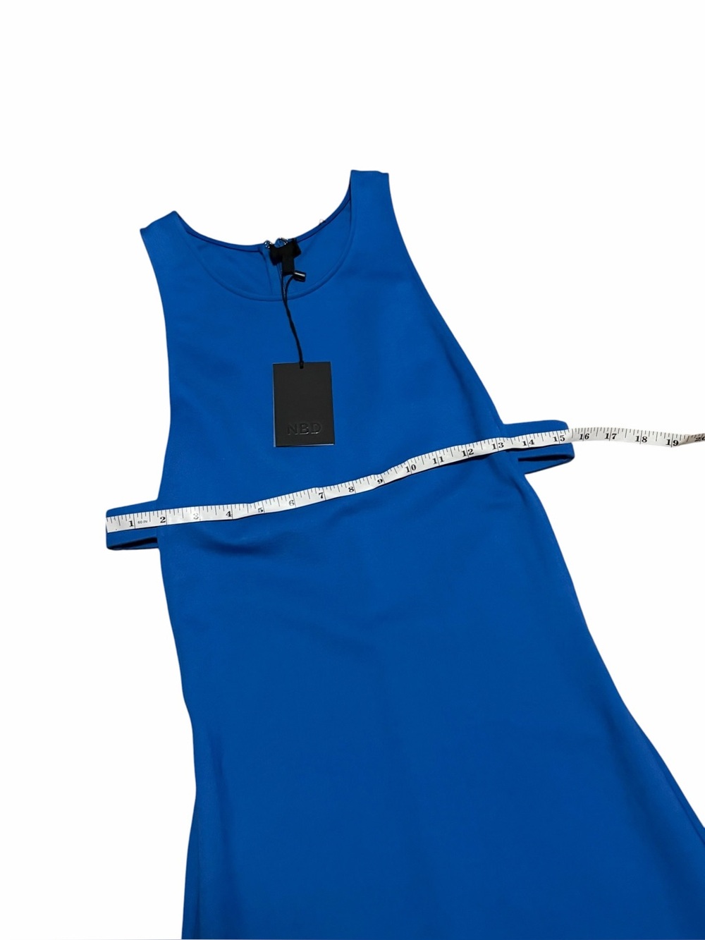 NBD NWT Cobalt Blue Sleeveless Late Night Cut-Out Maxi Gown M - Picture 10 of 16